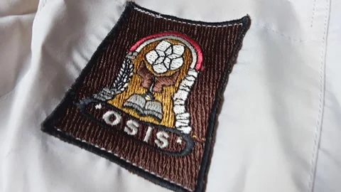 Central Java Indonesia January 10 2025: Student council (osis) logo on shirt  Stock Footage 298391662
