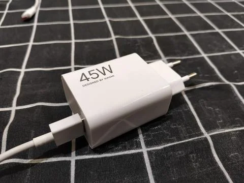 Central Java Indonesia January 14, 2026: Xiaomi 45 Watt Charger with USB Type-C. 写真素材