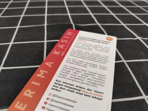 Central Java Indonesia January 14, 2026: greeting card, Thank You  Stock-Fotos