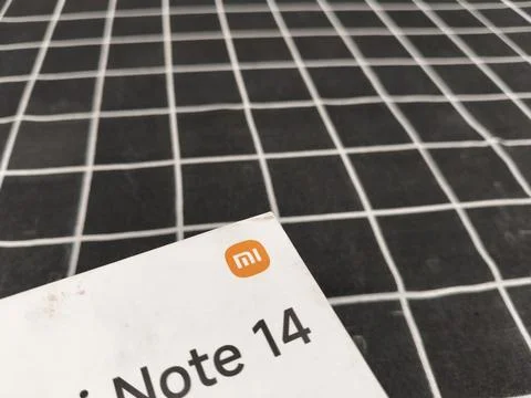 Central Java Indonesia January 14, 2026: Packaging Redmi Note 14 5G, smartphone. Фото