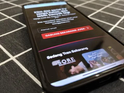 Central Java Indonesia January 14, 2026: Netflix website homepage. Фото