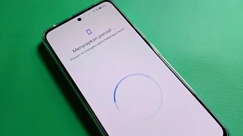 Central Java, Indonesia, January 2, 2026: setup preparing new phone. Stock Footage 325922569