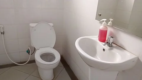 Central Java Indonesia January 20, 2025: Toilet bathroom space. Video stock 328134929