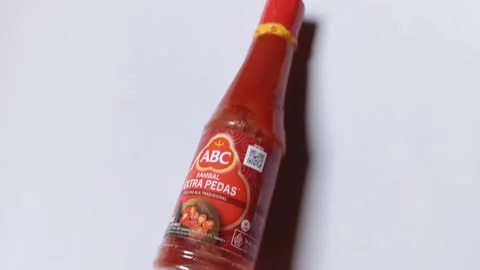 Central Java Indonesia January 26 2025: bottled ABC chili sauce. Stock Footage 300172981