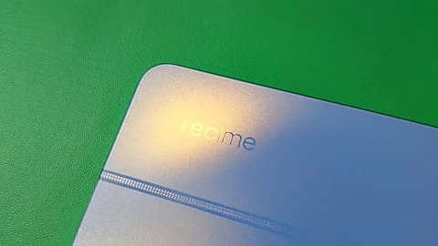 Central Java Indonesia January 30, 2026: Realme smartphone written  Vídeo Stock 328524546