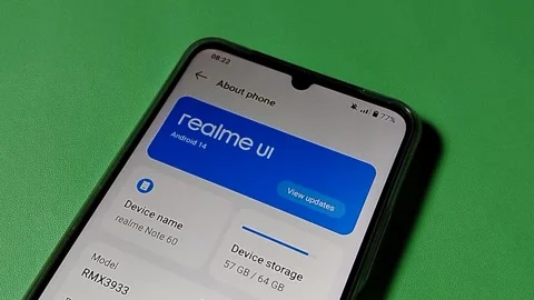 Central Java Indonesia January 30, 2026: About mobile phones, realme UI. Stock Footage 328524592