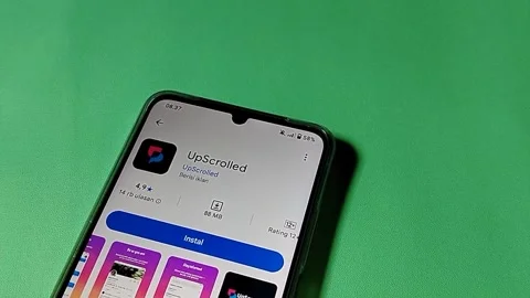 Central Java, Indonesia, January 31, 2026: UpScrolled is a growing independent  Stock Footage 327944190