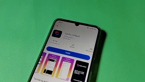 Central Java, Indonesia, January 31, 2026: UpScrolled is a growing  Stock Footage 327944194