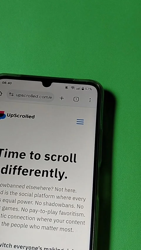 Central Java, Indonesia, January 31, 2026: UpScrolled  Stock Footage 327944195