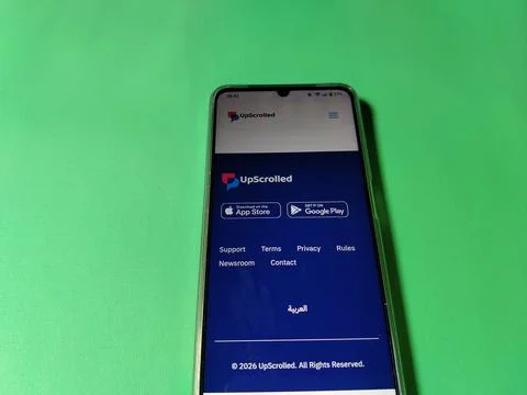 Central Java, Indonesia, January 31, 2026: UpScrolled social media. Fotos Stock