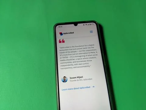 Central Java, Indonesia, January 31, 2026: UpScrolled social media. Фото