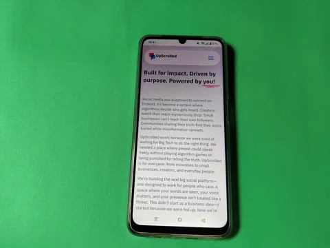 Central Java, Indonesia, January 31, 2026: UpScrolled social media. 库存照片