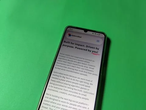 Central Java, Indonesia, January 31, 2026: UpScrolled social media. 库存照片