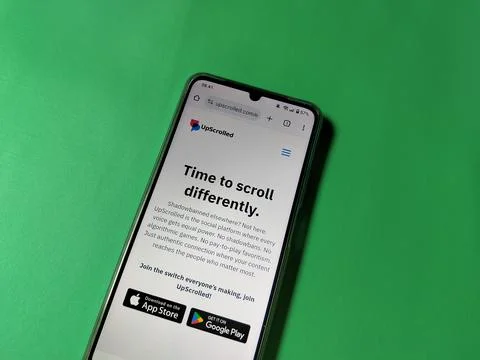 Central Java, Indonesia, January 31, 2026: UpScrolled social media. 库存照片