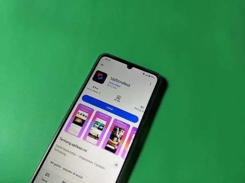 Central Java, Indonesia, January 31, 2026: UpScrolled social media. 库存照片