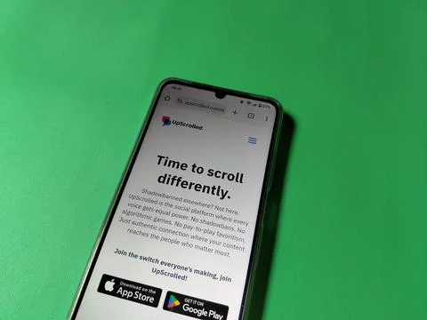 Central Java, Indonesia, January 31, 2026: UpScrolled social media. Stock Photos