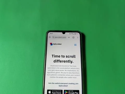 Central Java, Indonesia, January 31, 2026: UpScrolled social media. 库存照片