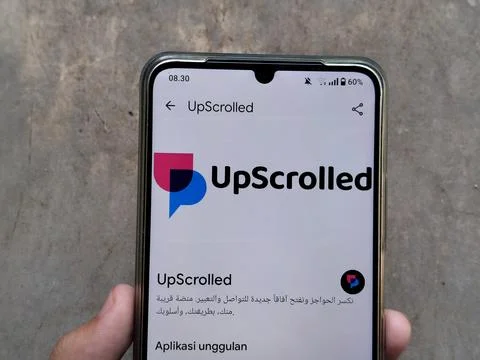 Central Java, Indonesia, January 31, 2026: UpScrolled social media. 库存照片