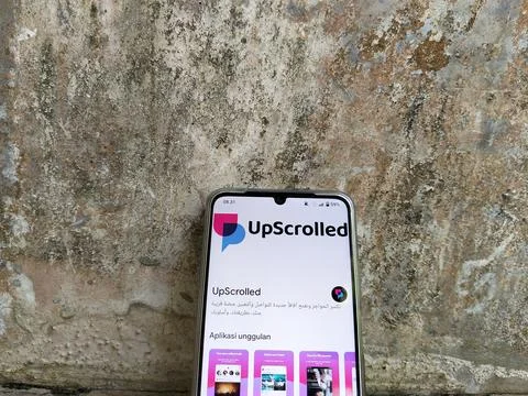 Central Java, Indonesia, January 31, 2026: UpScrolled social media. 库存照片