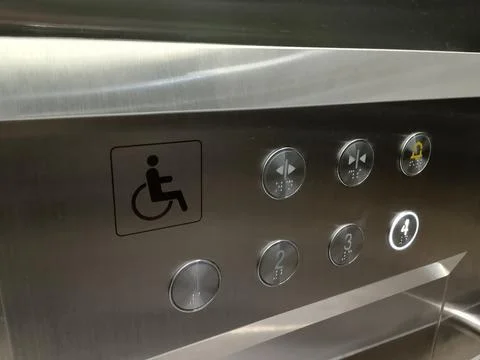 Central Java Indonesia January 6, 2026: button in the elevator room. Foto stock