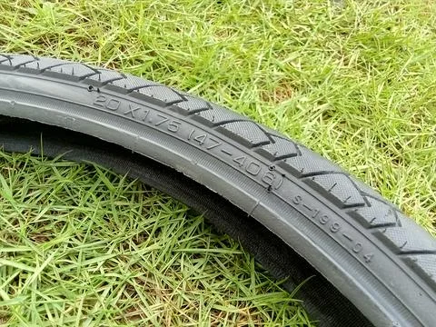 Central Java Indonesia January 7 2025: Closeup of bicycle tires. Фото