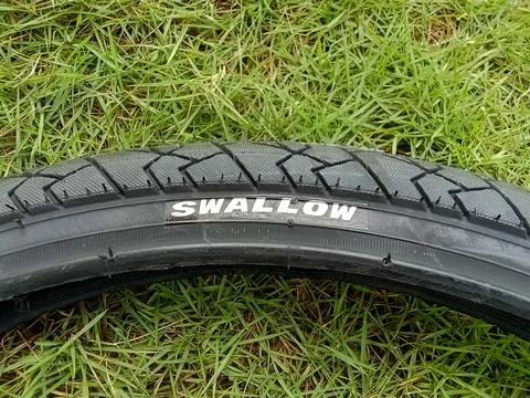 Central Java Indonesia January 7 2025: Closeup of bicycle tires. Stock Photos