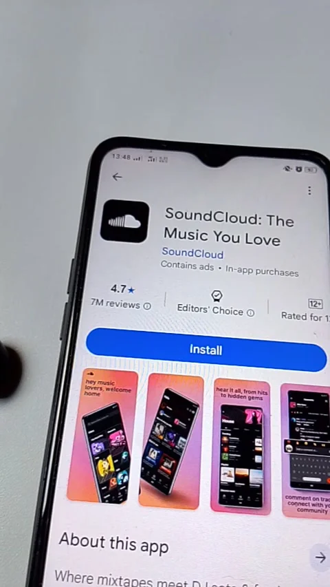 Central Java Indonesia July 23, 2025: SoundCloud app on play store. Stock Footage 313801411