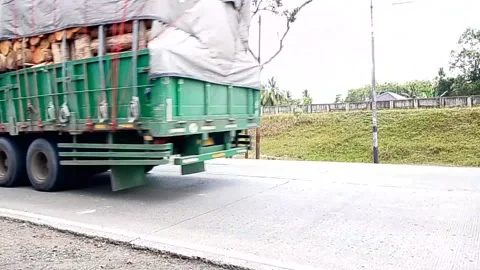 Central Java Indonesia July 31, 2025: vehicle traffic in Indonesia Stock Footage 314480339