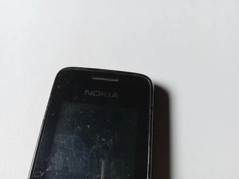Central Java Indonesia June 16, 2025: Front view and screen of Nokia cellphone. Stock-Fotos