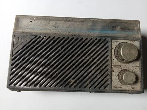 Central Java Indonesia June 16, 2025: An old radio that has not been used for a  Photos