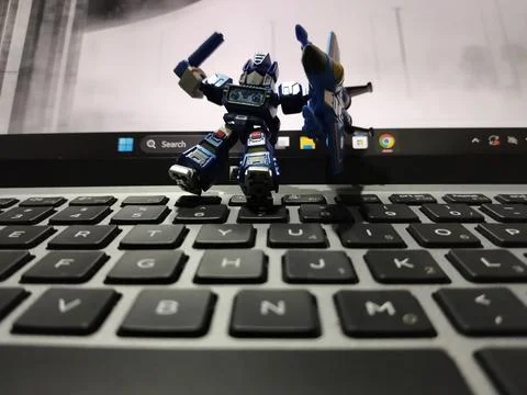 CENTRAL JAVA INDONESIA - JUNE 17, 2026: A small robot character positioned on a  Stock Photos