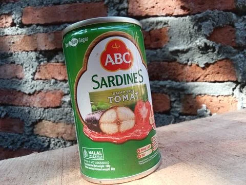 Central Java Indonesia June 6, 2025: ABC Sardines is a canned food Stock Photos