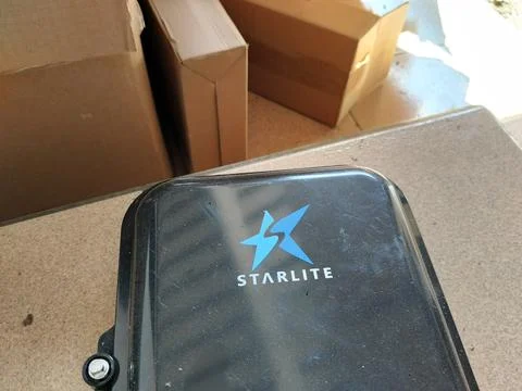 Central Java, Indonesia – June 8, 2026: Starlite WiFi network Optical Distributi Stock-Fotos