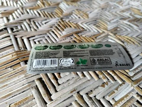 Central Java, Indonesia, March 12, 2026: Promag chewable tablets  Stock Photos