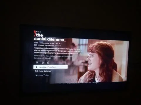 Central Java Indonesia March 2025: The Social Dilemma is a documentary film  Stockfoto's