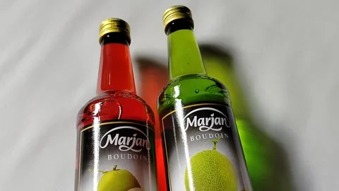 Central Java, Indonesia, March 23, 2026: Popular Indonesian syrup, Marjan  Stock Footage 332159513
