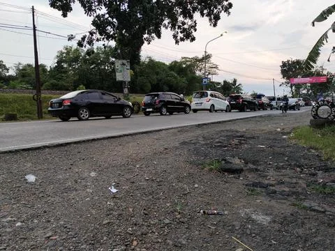 Central Java, Indonesia, March 23, 2026: Return travel flow after Eid al-Fitr  Stock Photos