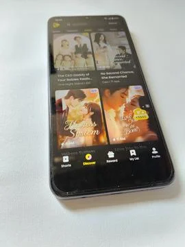 Central Java, Indonesia, March 23, 2026: Mobile streaming platform Melolo  写真素材