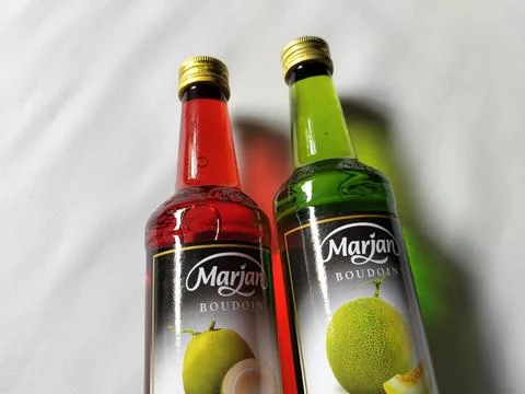 Central Java, Indonesia, March 23, 2026: Popular Indonesian syrup, Marjan  스톡 사진