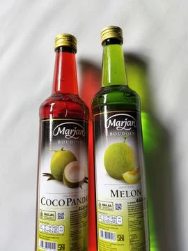 Central Java, Indonesia, March 23, 2026: Popular Indonesian syrup, Marjan  Stock-Fotos