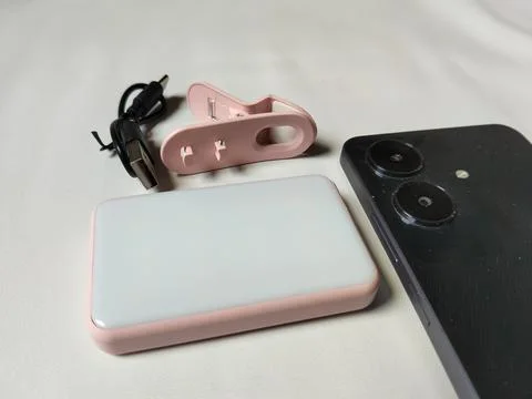 Central Java, Indonesia, March 23, 2026: Portable mini light for video and photo 스톡 사진