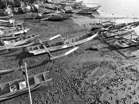 Central Java Indonesia March 25, 2026: black and white photograph of traditional Фото