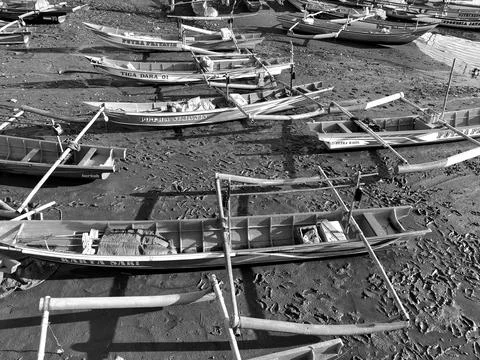 Central Java Indonesia March 25, 2026: black and white photograph of traditional Stock Photos