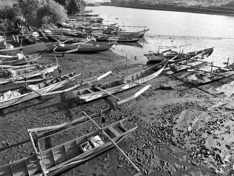 Central Java Indonesia March 25, 2026: black and white photograph of traditional Stock Photos