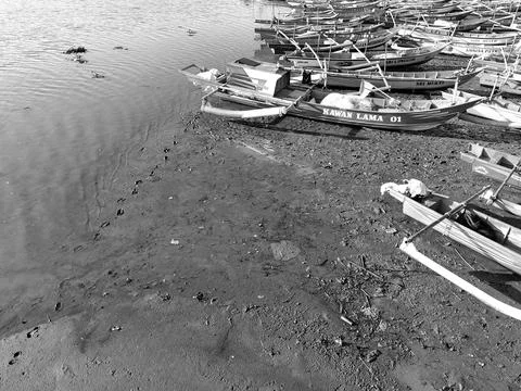 Central Java Indonesia March 25, 2026: black and white photograph of traditional Stock Photos