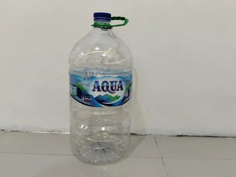 Central Java Indonesia March 28, 2026: Empty water gallon bottles from Aqua, Stock Photos