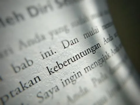 Central Java Indonesia March 29, 2023: selective focus on "lucky words" Stock Photos