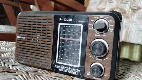 Central Java Indonesia March 5, 2026: Multi-band FM AM SW radio device Stock-Footage 330771338