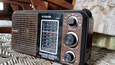 Central Java Indonesia March 5, 2026: Multi-band FM AM SW radio device Stock-Footage 330771343