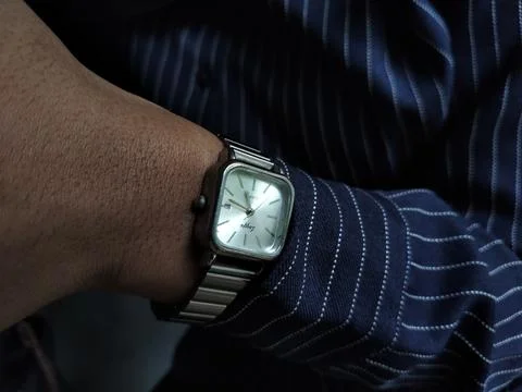 Central Java Indonesia March 5 2026: A wristwatch worn by a person as a fashiona Stockfoto's